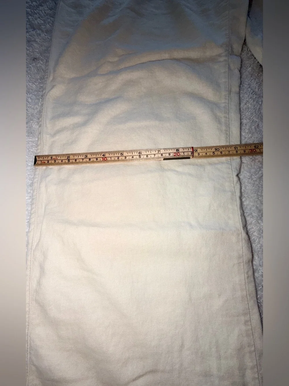 Gap Linen Blend cream pull on chino pants